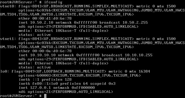 This is the output after running the ifconfig command in FreeBSD