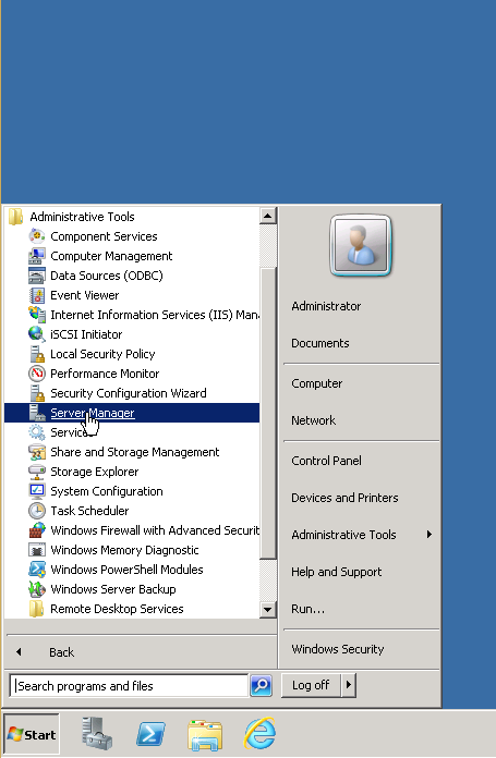 jak otworzyć pomoc dotyczącą komponentów w systemie Windows Server 2008 r2