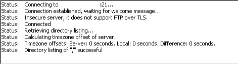 Test your Connection with filezilla.