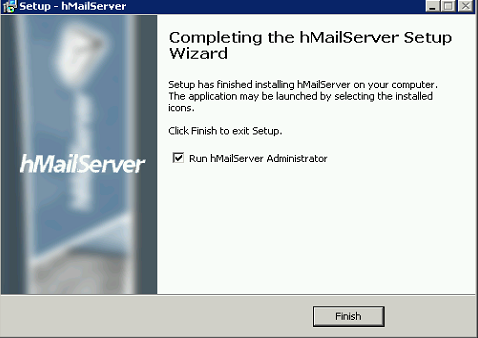 HMail installtion complete