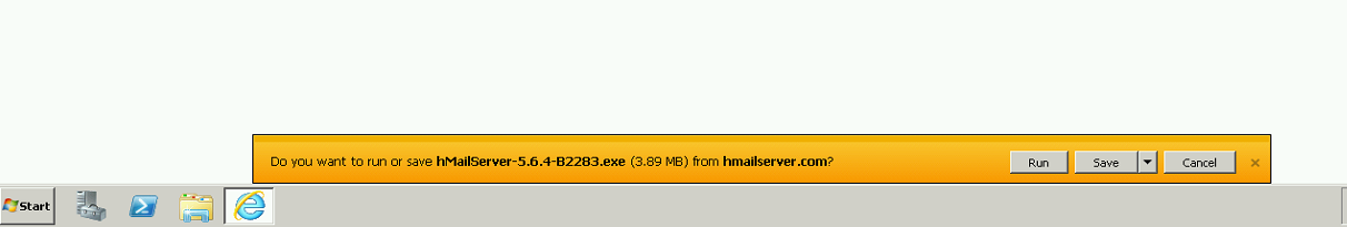 HMail run/save box