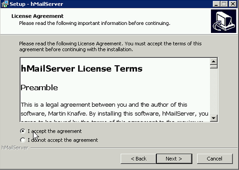 HMail license agreement