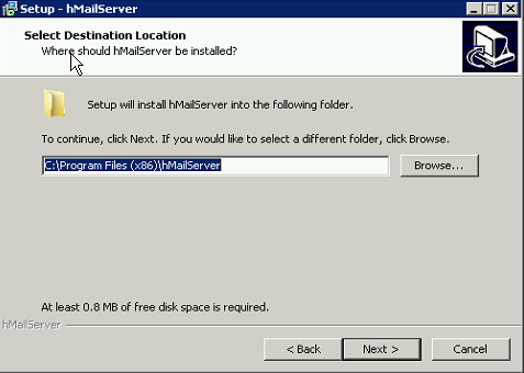 HMail install directory