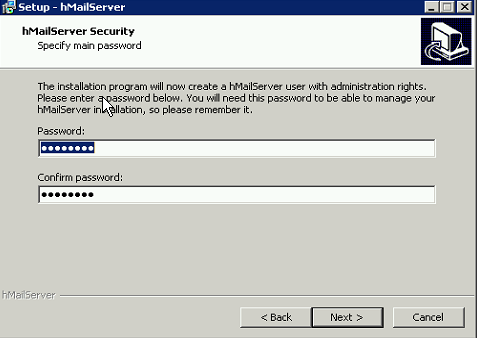 HMail Secure password