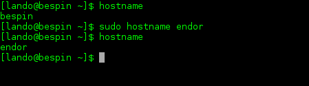 Hostname command