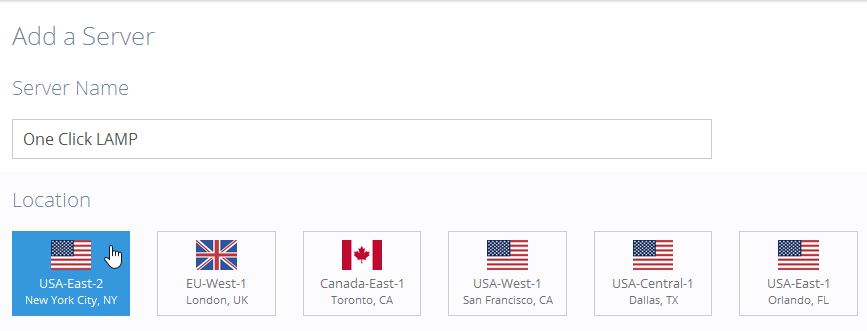 Server name and server location