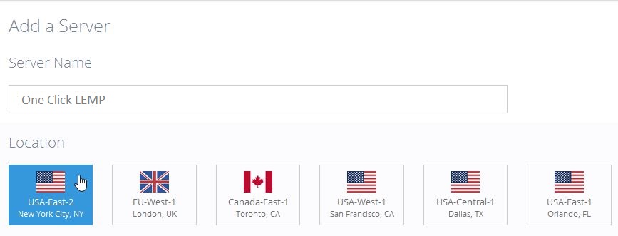 Server name and server location