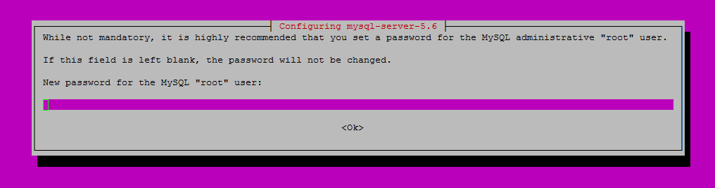 Set a secure password for the MySQL root password