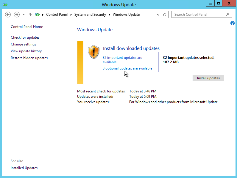 Finding Optional Updates