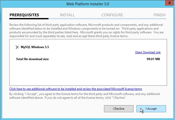 Accept License Agreement