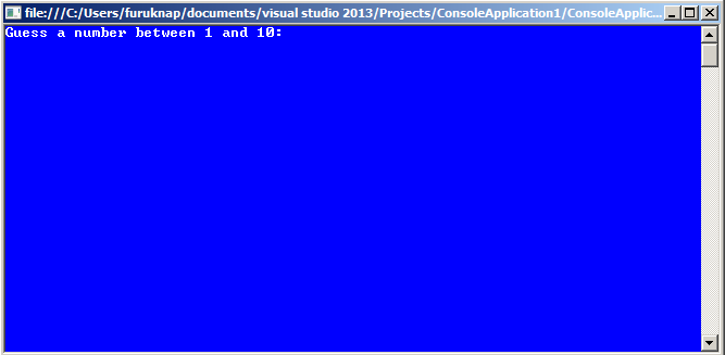 Figure 2: Blue Console Window