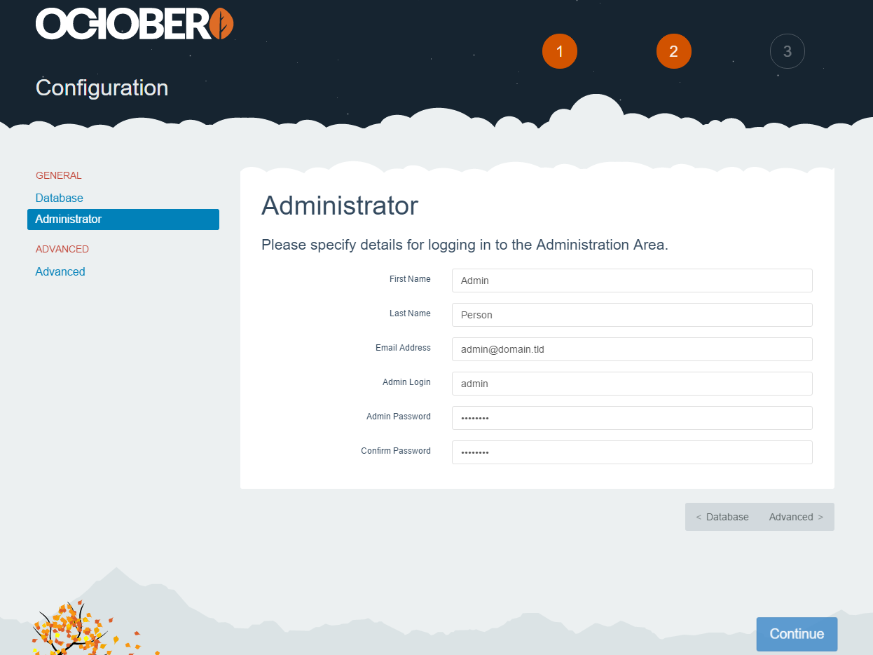 Enter your personal information that October CMS requires