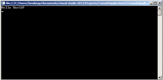 Figure 1: Console output
