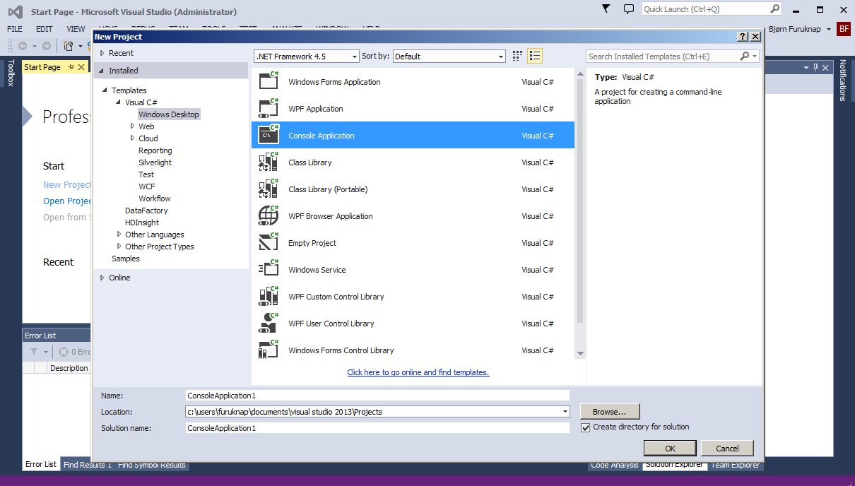 Figure 2: Console Application