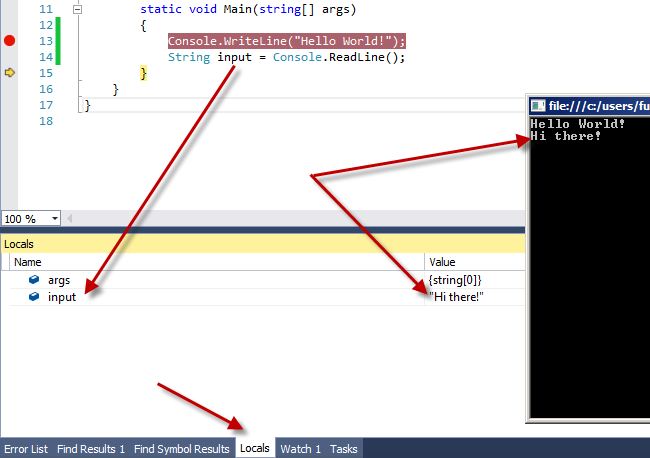 Figure 4: Debug Locals