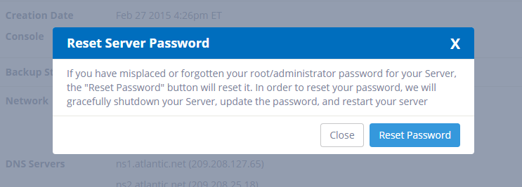 Confirm Reset Password