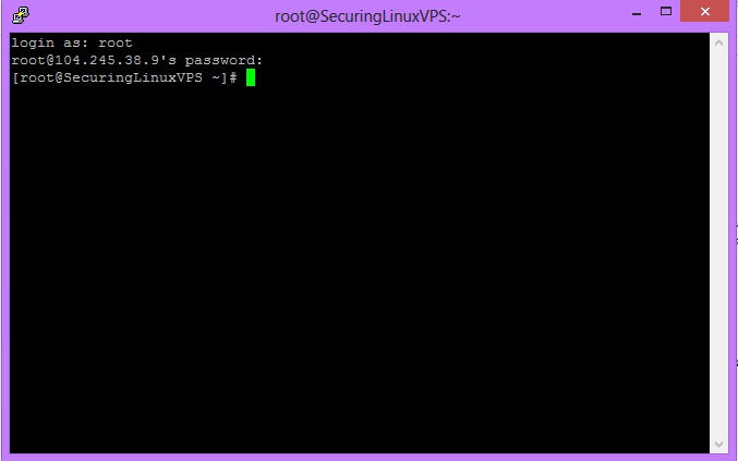 Log into Root shell