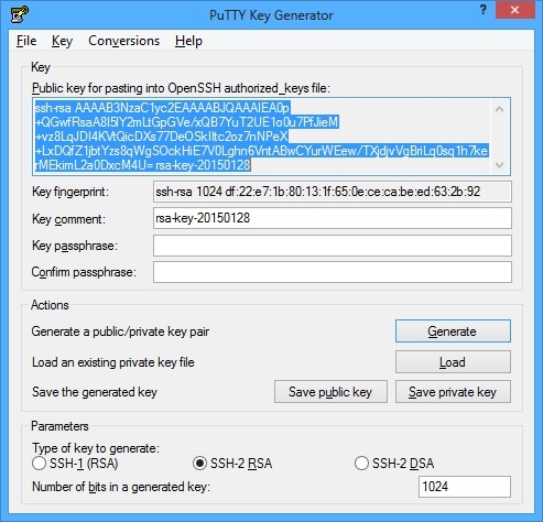 Sample public Key