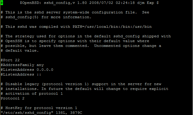 Edit "Port" directive in sshd_config 
