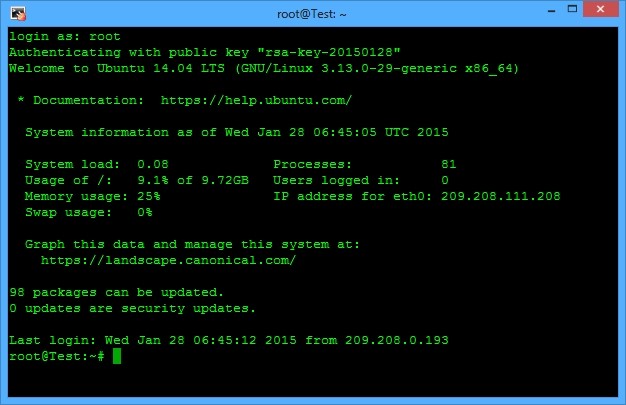 Sample Log in