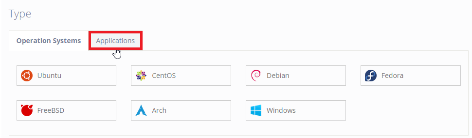 Choosing your OS Type