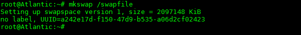 mkswap /swapfile