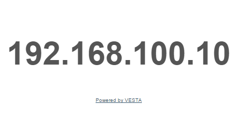 An example of the Vesta default test page