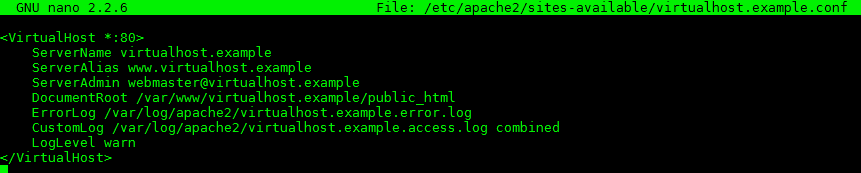 Sample Virtual Host configuration