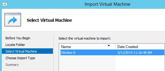 This is the screenshot that you will see to select your virtual machine
