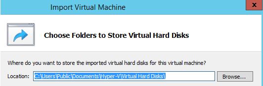 This is the screenshot that you will see after you Choose your VM location