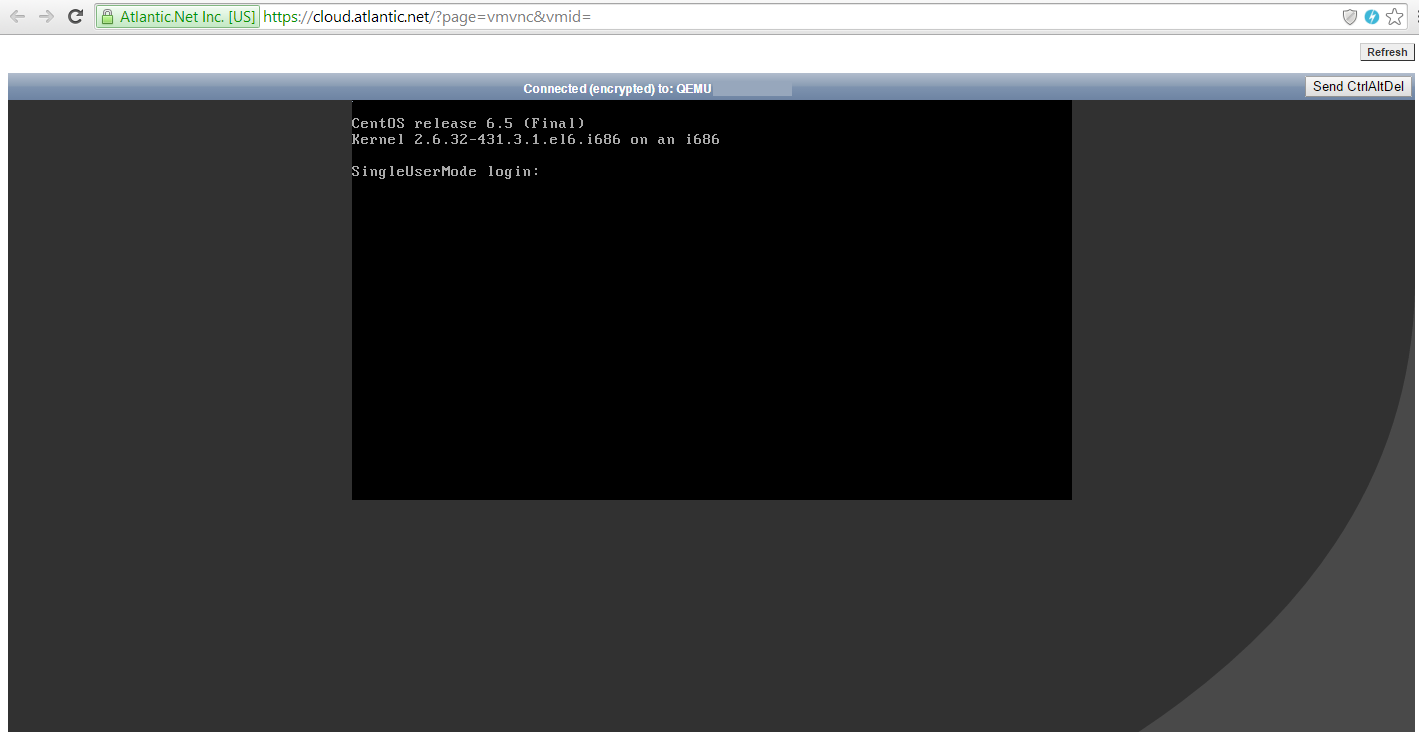Sample VNC Window