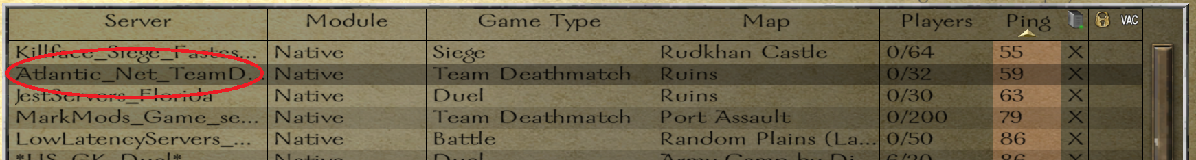 Anet ServerList