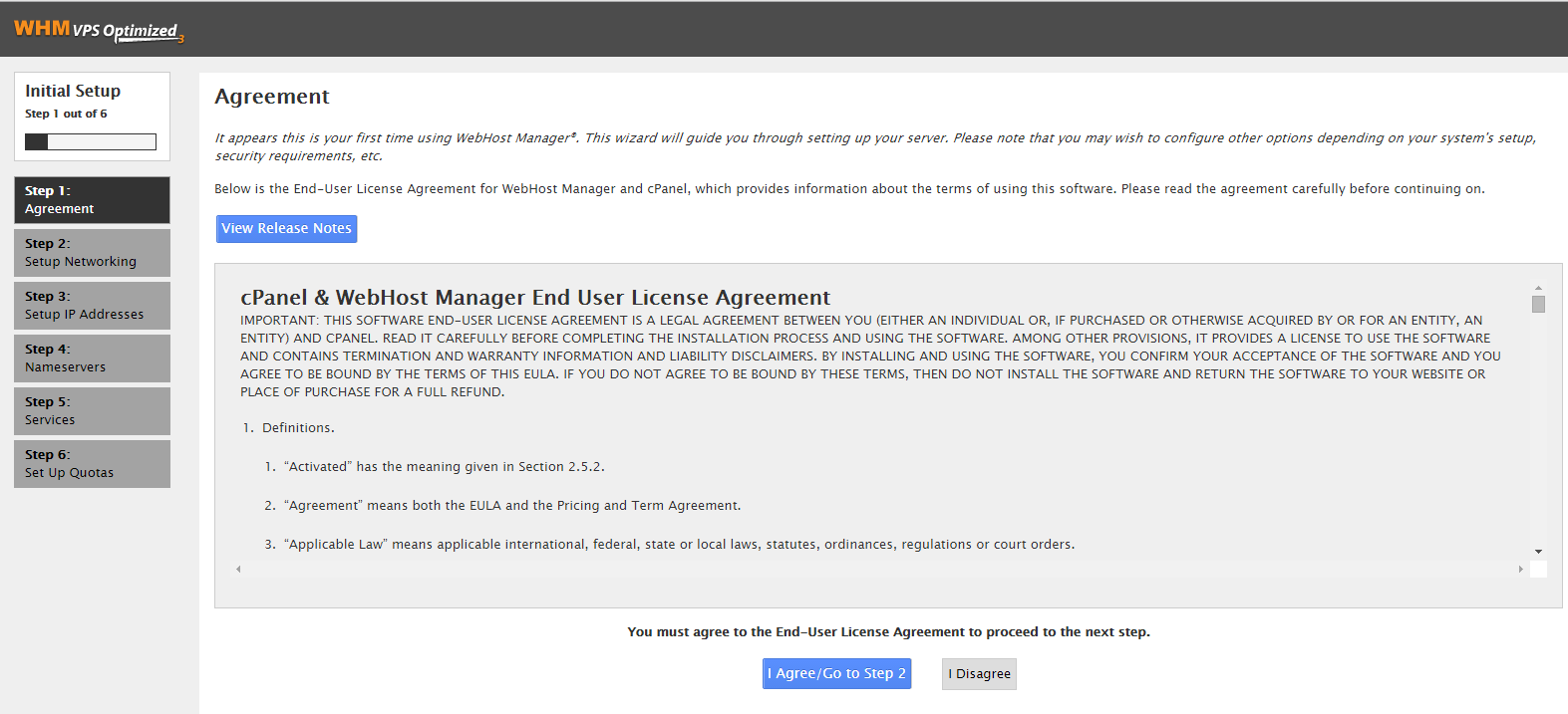 Accept License Agreement