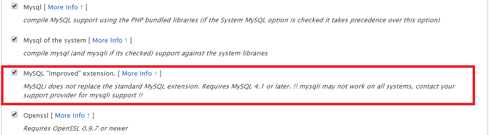 MySQLi option