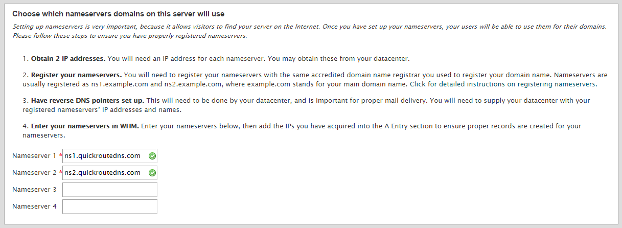 Select the authoritative DNS servers for your domain.