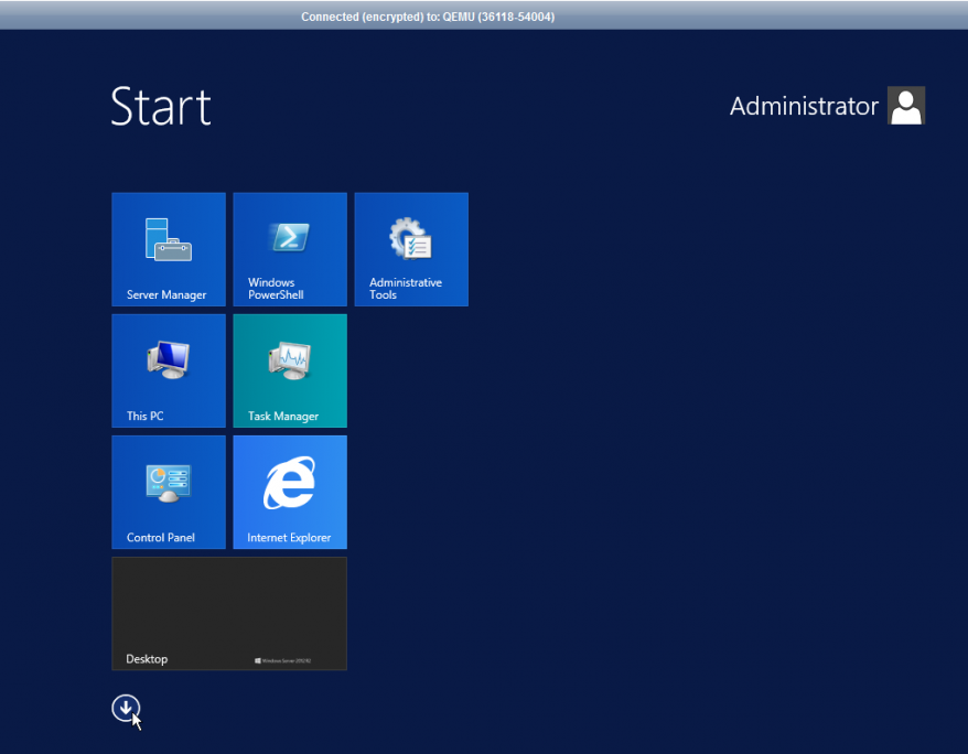 Click the small arrow at the bottom portion of the screen, as shown below.