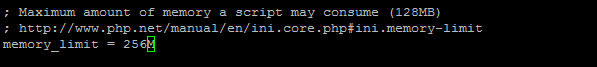 php.ini memory_limit