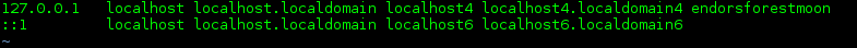 Sample /etc/hosts