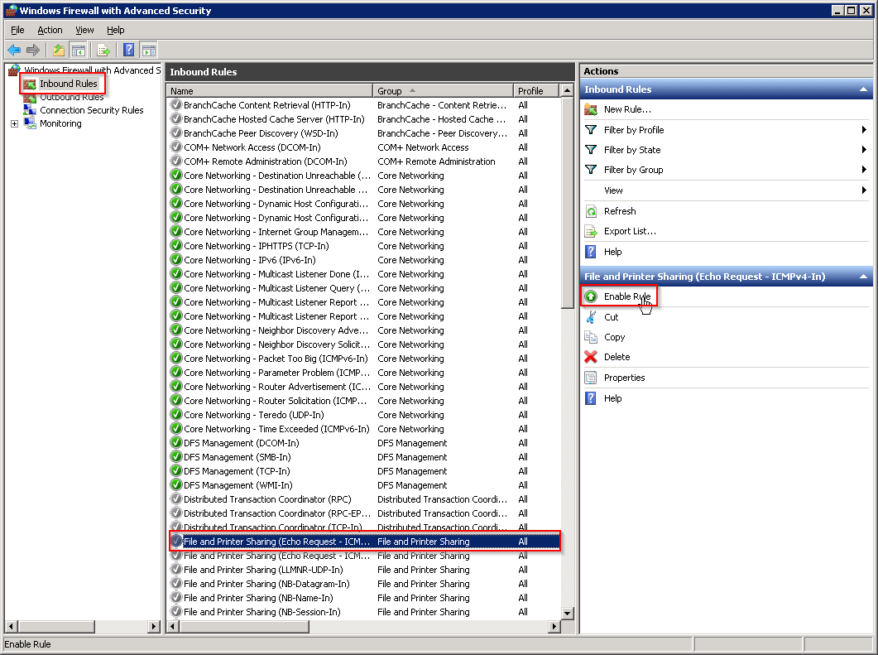windows server 2008 security center