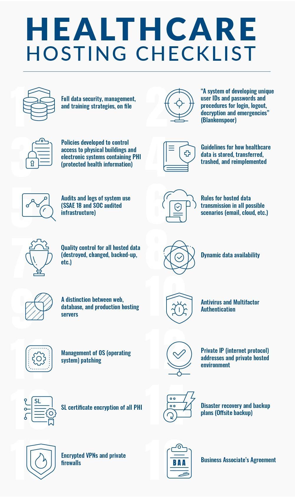 Healthcare Hosting Checklist