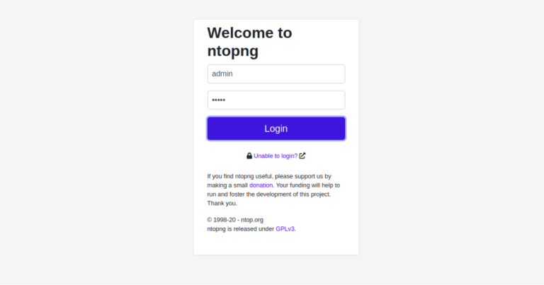 ntopng default user password ntopng default user password