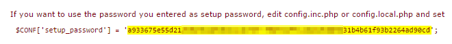 Postfix Admin example password hash