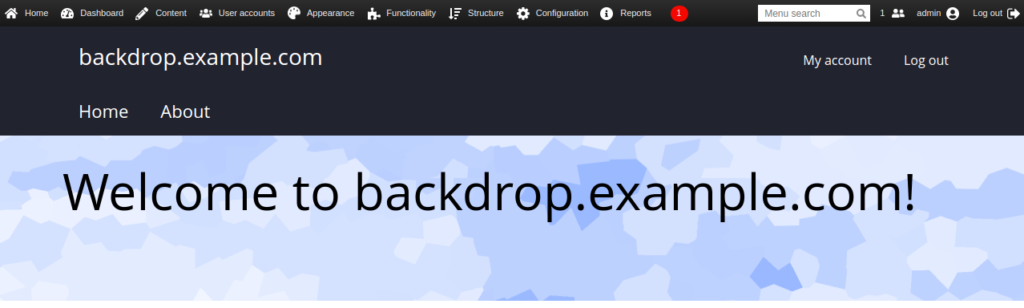 BackDrop CMS Dashboard