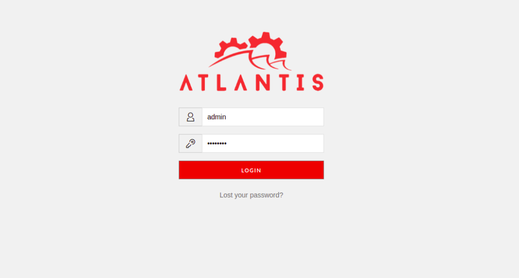 Atlantis Login Page