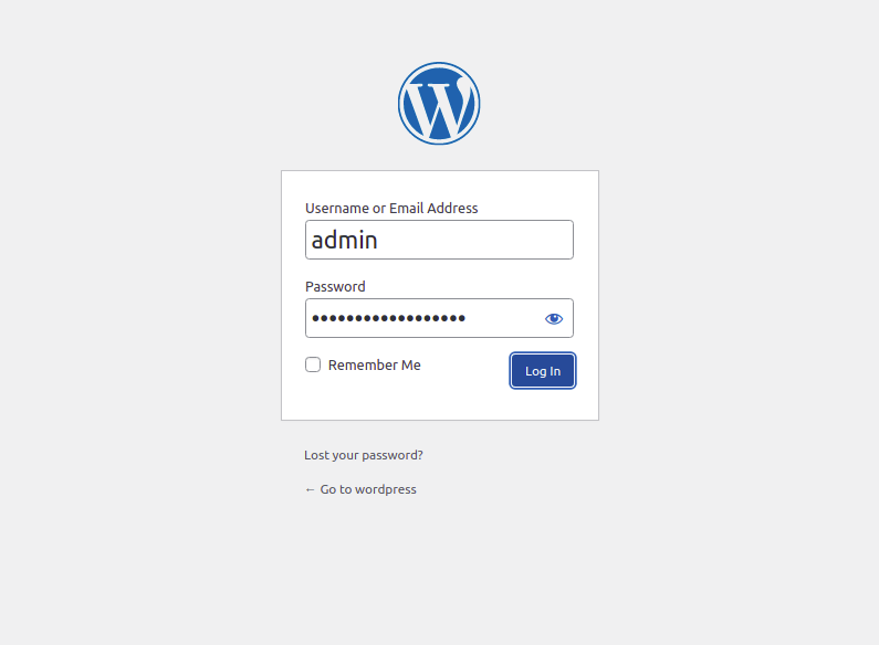 WordPress Login Page