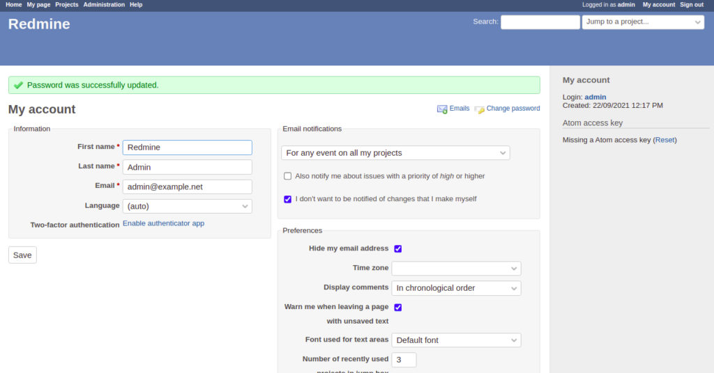 Redmine Dashboard