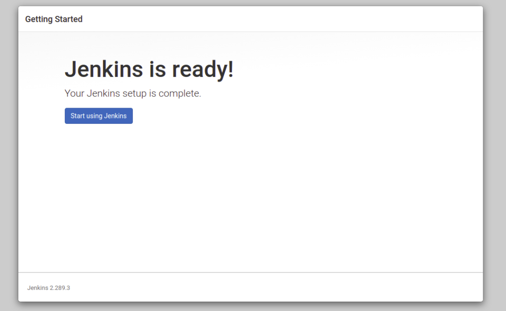 Jenkins installed