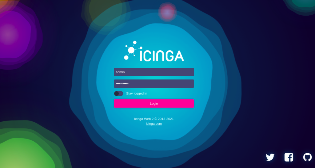 Icinga 2 login page