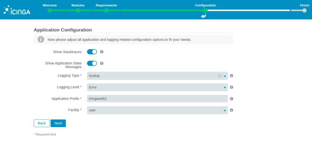 Icinga web 2 provide logging details