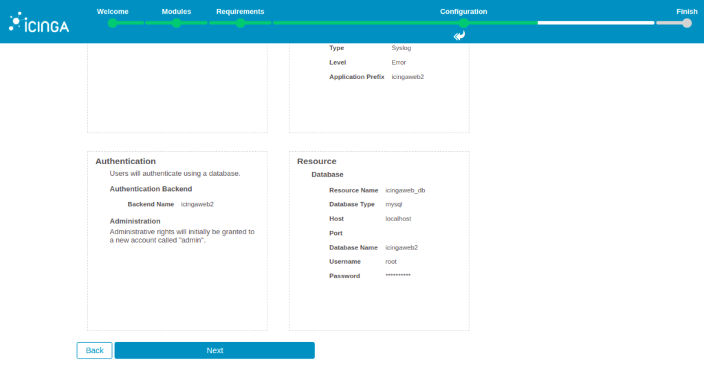 Icinga web 2 verify all details